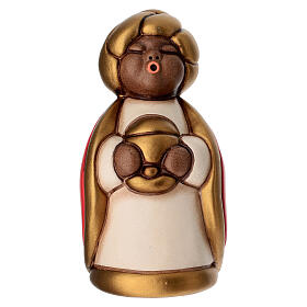 Re Magio Melchiorre con oro THUN linea Presepe Classico rosso