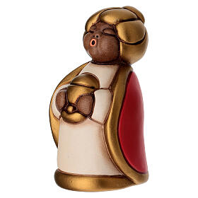Re Magio Melchiorre con oro THUN linea Presepe Classico rosso