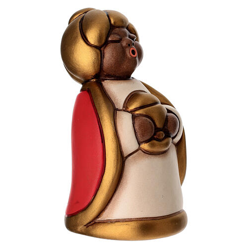 Re Magio Melchiorre con oro THUN linea Presepe Classico rosso 3