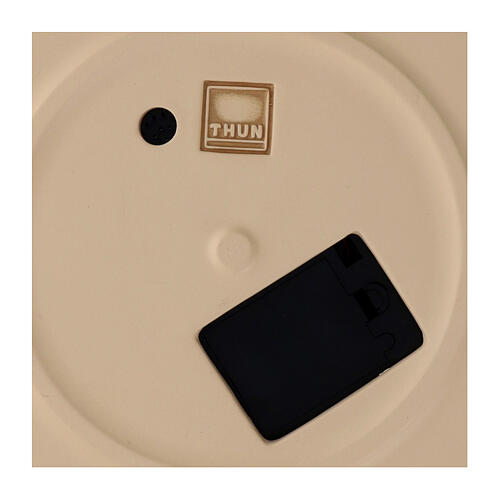Carillon THUN gnomo Oliver e teddy con furgoncino in ceramica maxi 12