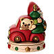 Carillon THUN gnomo Oliver e teddy con furgoncino in ceramica maxi s6