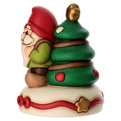 THUN medium ceramic music box: gnome Oliver and Christmas tree 3