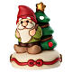 Carillón THUN gnomo Oliver y árbol de Navidad de cerámica mediano s1