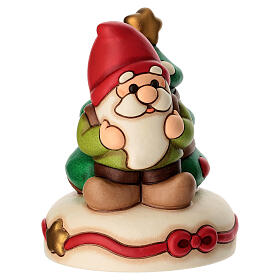 Carillon THUN gnomo Oliver e albero di Natale in ceramica medio