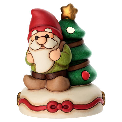 Carillon THUN gnomo Oliver e albero di Natale in ceramica medio 1