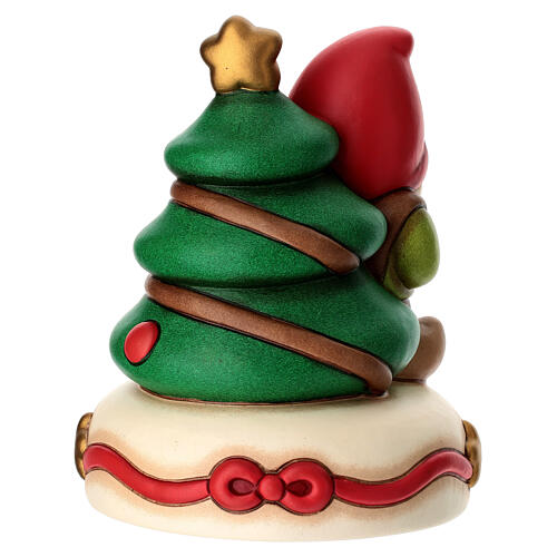 Carillon THUN gnomo Oliver e albero di Natale in ceramica medio 4
