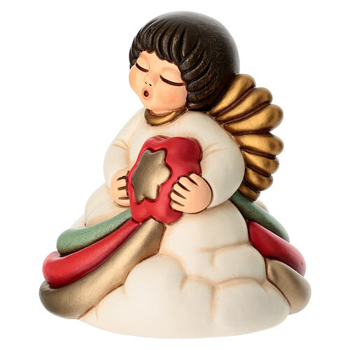 THUN Angel music box with rainbow comet in ceramic, Christmas Wishes Line 3