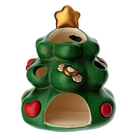 Porta candela THUN in ceramica a forma di albero di Natale