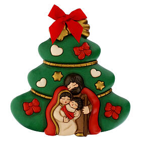 Formella THUN albero di Natale con Sacra Famiglia grande
