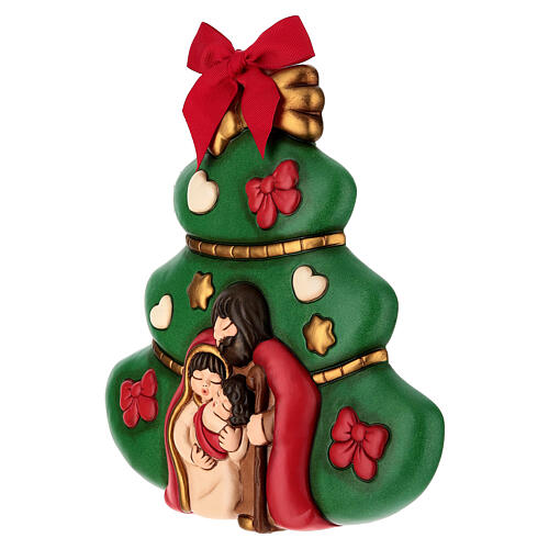 Formella THUN albero di Natale con Sacra Famiglia grande 3