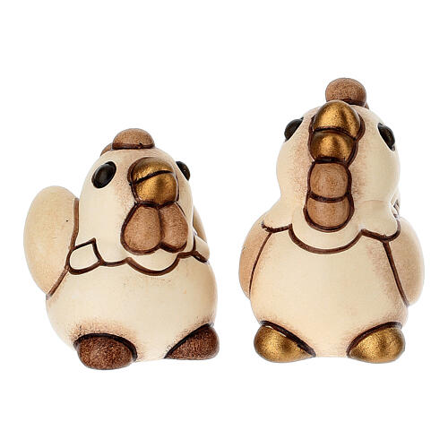 Set Gallo y Gallina de cerámica THUN línea Belén Clásico 3
