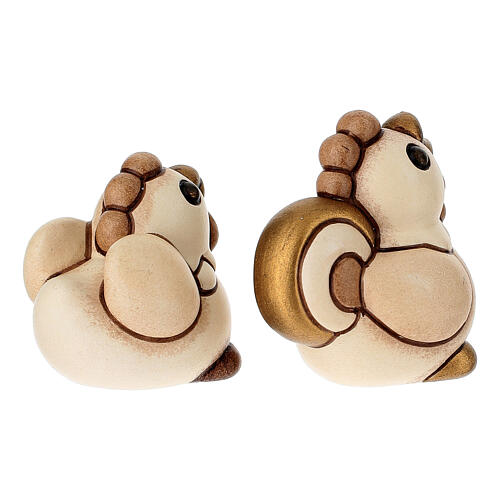 Set Gallo y Gallina de cerámica THUN línea Belén Clásico 5