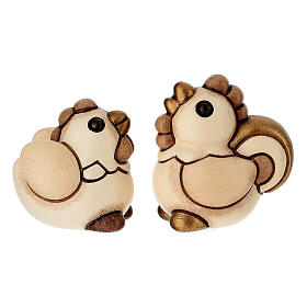 Set Coq et Poule en céramique Crèche Classique THUN