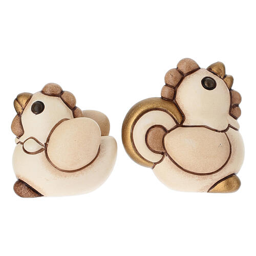 Set Coq et Poule en céramique Crèche Classique THUN 2