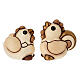 Rooster and Hen set in ceramic THUN Classic Nativity line s1