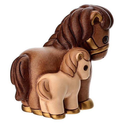 Cavallo con puledro THUN linea Presepe Classico 3