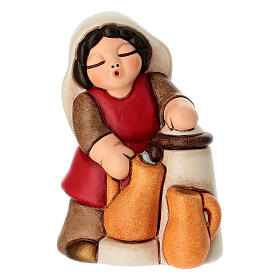 Donna alla fontana THUN linea Presepe Classico Rosso