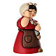 Donna con pesce in ceramica THUN linea Presepe Classico rosso s3
