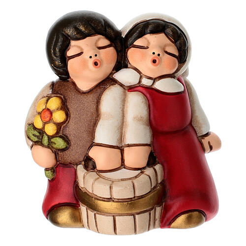 Children with milk for THUN red Classic Nativity Scene line 1