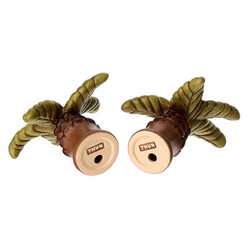 Set of 2 ceramic palms from THUN Classic Nativity Scene Line 6