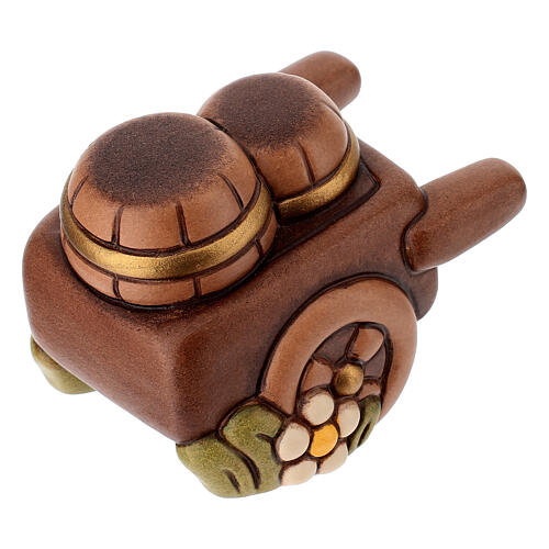 Carretto di barili THUN in ceramica linea Presepe Classico 2