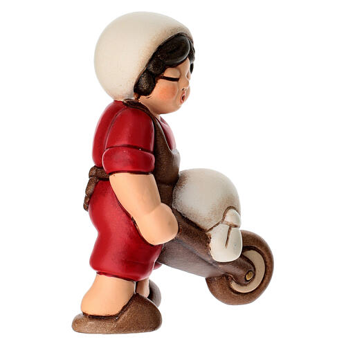 Mugnaio con carriola THUN linea Presepe Classico rosso 3