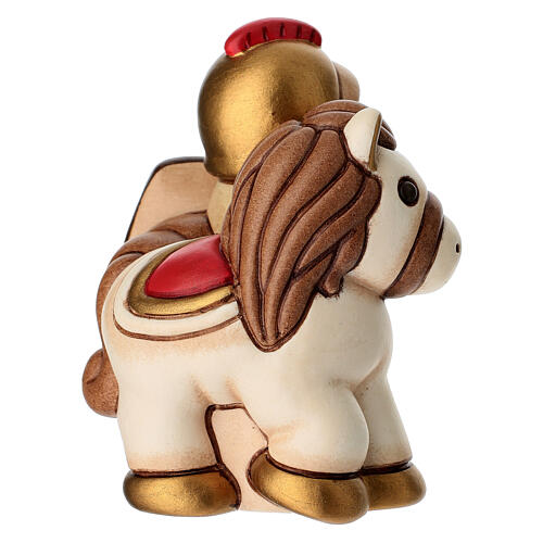 Soldato con cavallo THUN linea Presepe Classico rosso 4