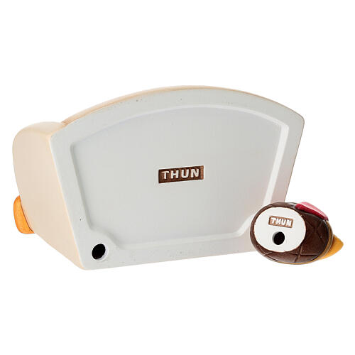 Bottega della sarta con cesti di stoffe in ceramica THUN linea Presepe Classico 10