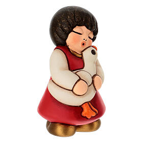 Bimba con oca THUN in ceramica linea Presepe Classico