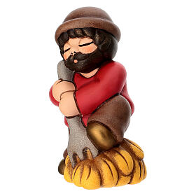 Man with Pitchfork and Hay Figurine Ceramic THUN Classic Nativity Line