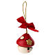 Addobbo natalizio THUN Fungo Ronnie rosso in ceramica piccolo s2