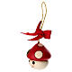 Addobbo natalizio THUN Fungo Ronnie rosso in ceramica piccolo s3