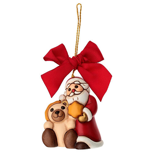 THUN Maxi Santa Claus with Teddy Ceramic Christmas Ornament 1