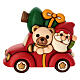 Teddy e gnomo Oliver con macchina THUN in ceramica s1