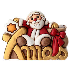 THUN Santa Claus on 'Xmas' Ceramic Christmas Ornament