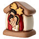 Mini crèche avec étable et Sainte Famille THUN en céramique s2