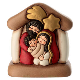 Mini presepe con capanna e Sacra Famiglia THUN in ceramica