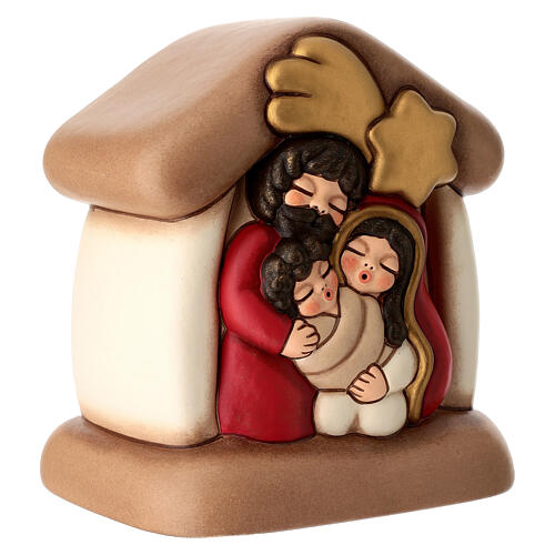 Mini presepe con capanna e Sacra Famiglia THUN in ceramica 3