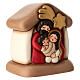 Mini presepe con capanna e Sacra Famiglia THUN in ceramica s3