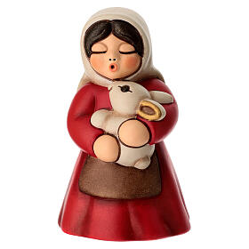 Contadina con coniglio THUN Presepe Classico rosso