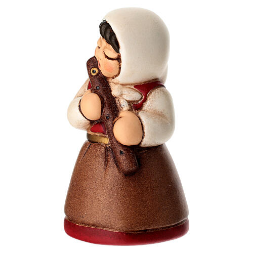 THUN Frau mit Flöte – Klassische Krippe, rot 2