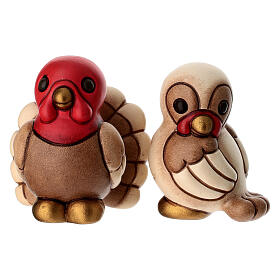 Set of 2 ceramic turkeys from THUN Classic Nativity Scene