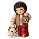 Boy with lantern ceramic figurine, THUN Classic Red Nativity s1