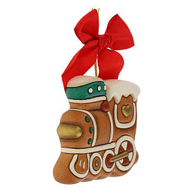 THUN ceramic train Christmas ornament, large