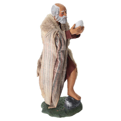 Stehender Mann beim Trinken, 25 cm, Terrakotta, neapolitanische Krippe 2