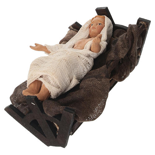 Heilige Familie aus Terrakotta für 30 cm Krippe im neapolitanischen Stil 4
