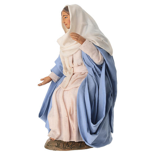 Madonna in terracotta presepe napoletano 18 cm 3