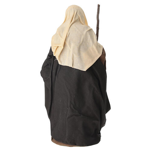 Heiliger Josef aus Terrakotta, für 24 cm Krippe im neapolitanischen Stil 4