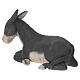 Osiołek siedzący - figurka z terrakoty h 10 cm, do szopki neapolitańskiej 20 cm s3