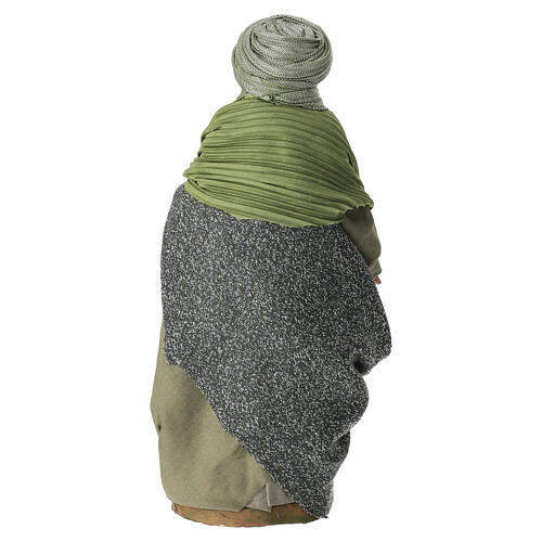 Heiliger König, europäisch, aus Terrakotta, für 20 cm Krippe im neapolitanischen Stil 4